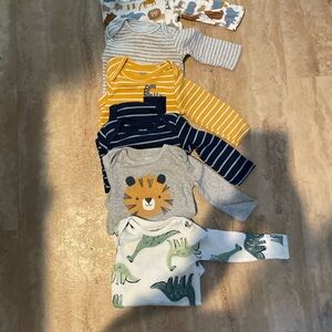 Carter's Assorted Bodysuits - Yellow, Blue, Gray, Green